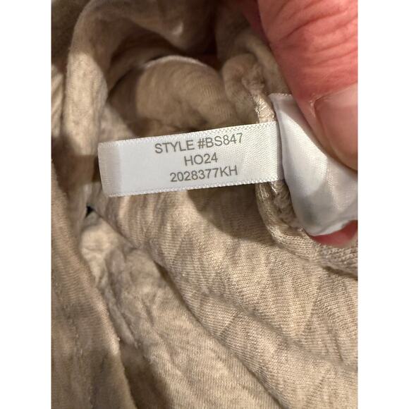 J. Crew Quilted Half-Zip Pull-Over Cream Oatmeal Color X-Small - Picture 4 of 5